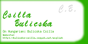 csilla bulicska business card